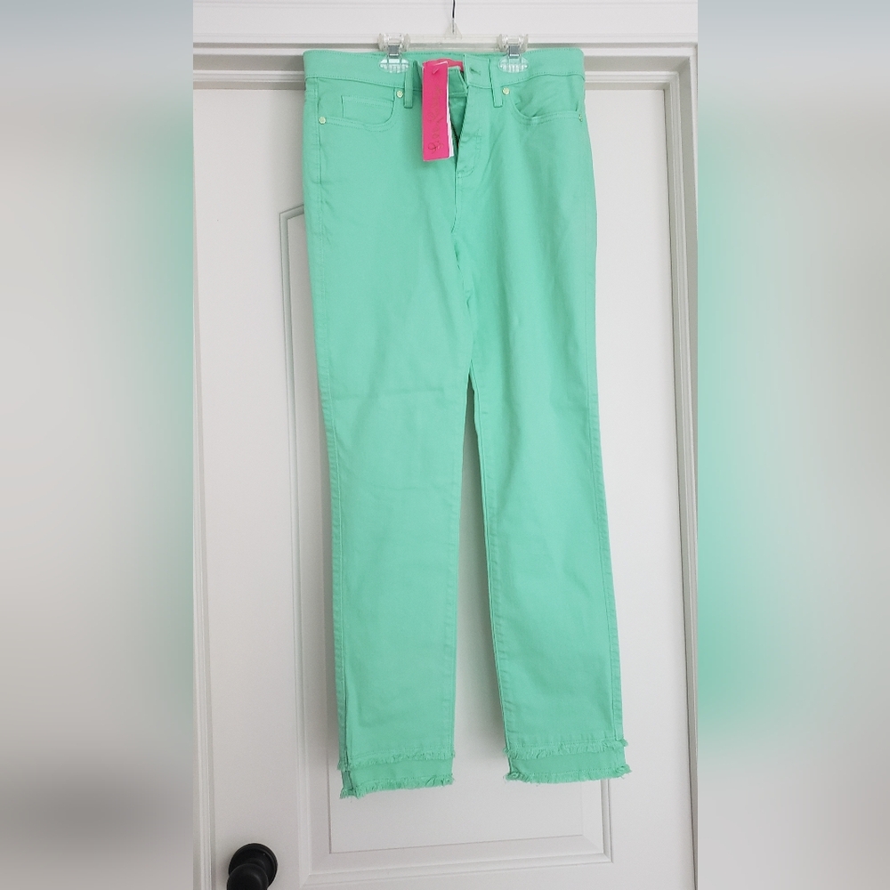 Lilly Pulitzer high rise jeans patina green